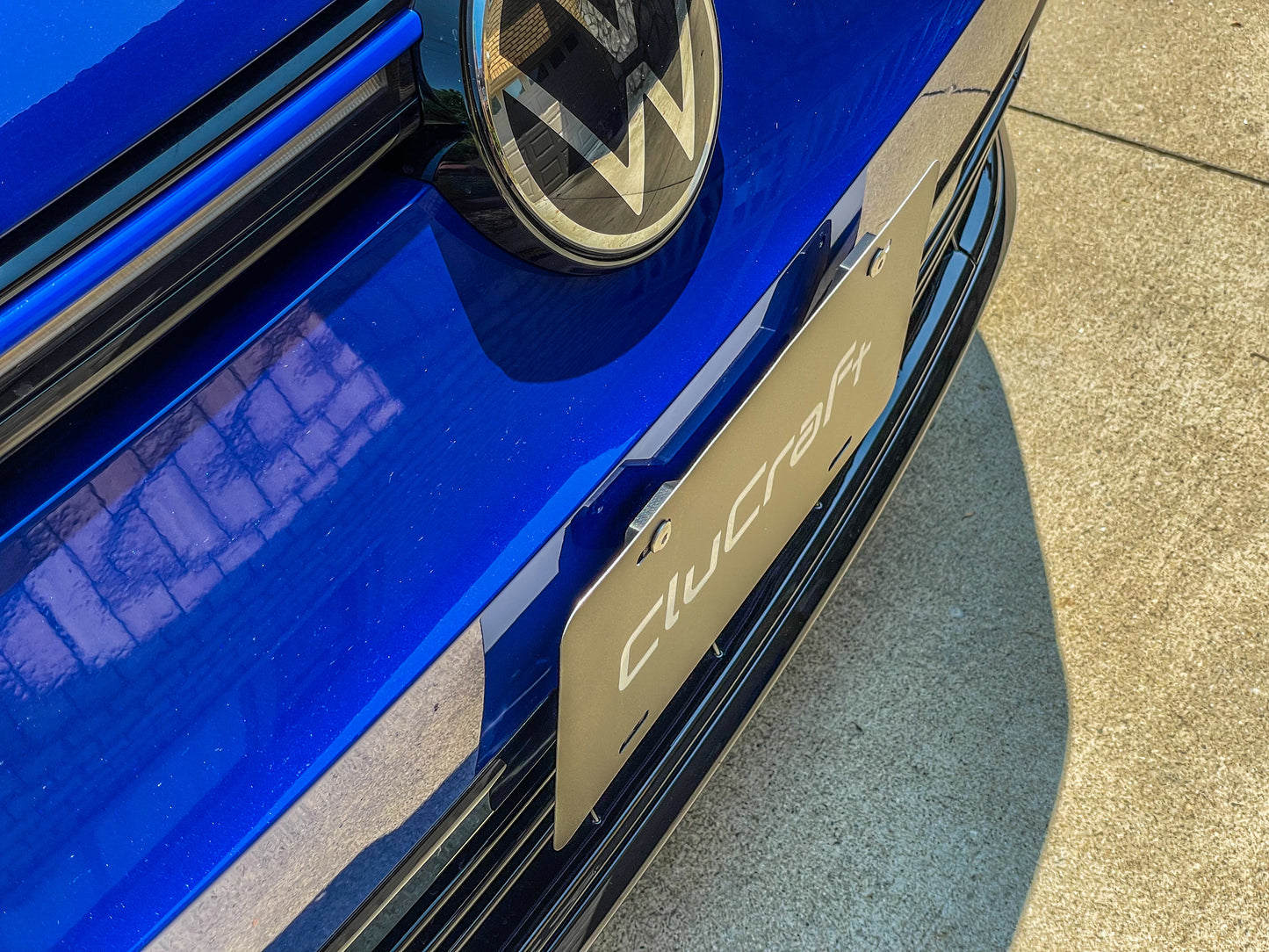 2022-2024 VW MK8 Golf R License Plate Bracket Center Mount | NO DRILL | CluCraft