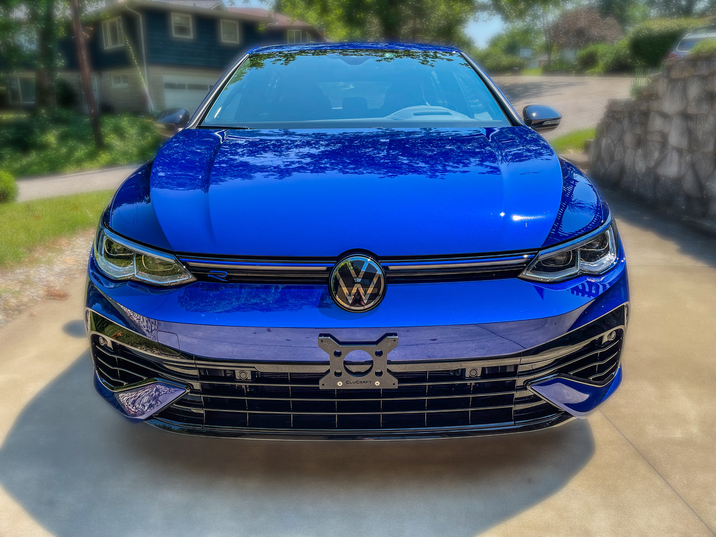 VW MK8 Golf R License Plate Bracket Center Mount | NO DRILL | CluCraft