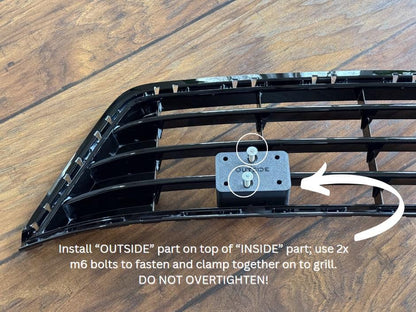 MK7 Golf R Front Mount License Plate Bracket | NO DRILL | CluCraft